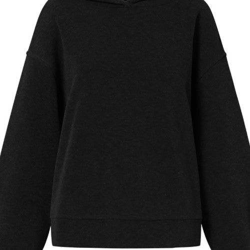 Women Solid Hooded Back Slit Nicely Design Hem Leisure Sweatshirt