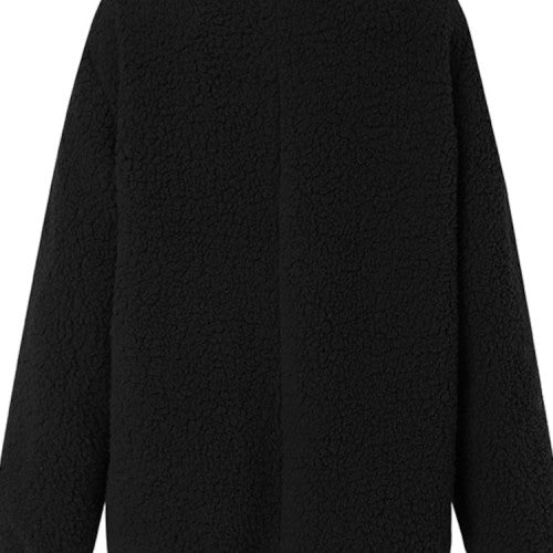 Casual Patchwork Pocket Wool Plush Comfortable Sweatshirt for Women